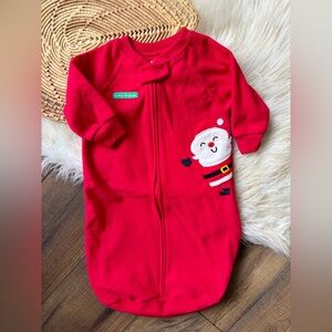 Carter’s Red Santa My First Christmas Sleep Sack Size 0-9 Months